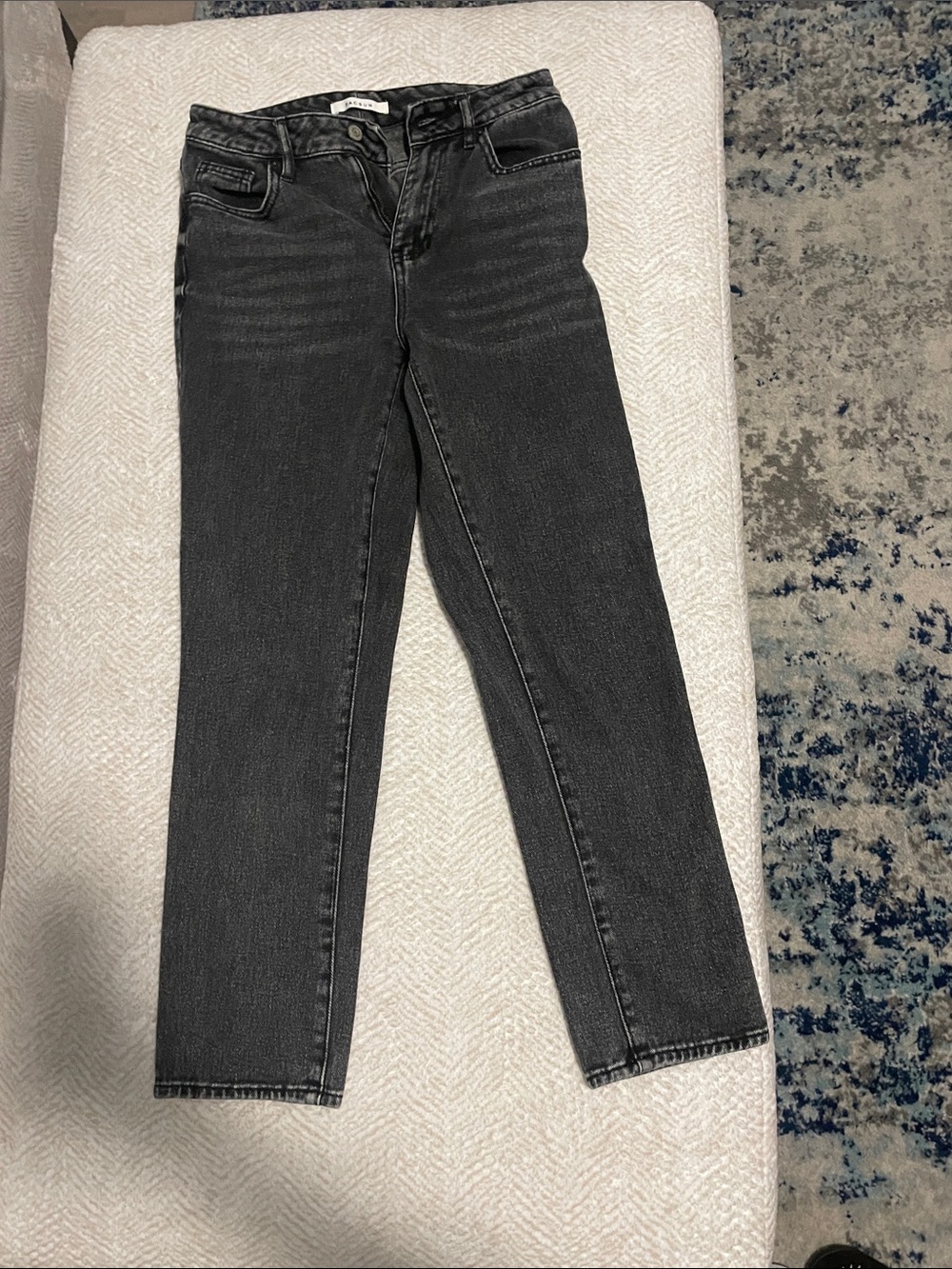 PacSun Women's Skinny Jeans in Charcoal Black